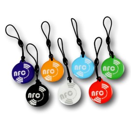 7 X NFC Tags | NXP Chip NTAG213 | 144 Bytes Memory | mixed colours| Hang Round | round coloured Hnagtags | High Scan Strength | Waterproof