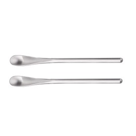 IMEEA Stainless Steel Long Spoon Stirring Stick Coffee Spoon Tea Spoon Stirrer Set of 2 Silver