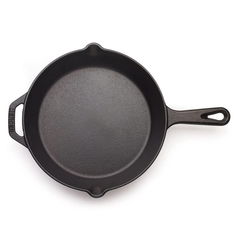 Mercer Culinary 10.25 Inch Cast Iron Skillet Heavy Duty Preseasoned