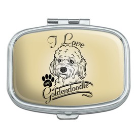 I Love My Goldendoodle Rectangle Pill Case Trinket Gift Box