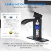 Waterfall Bathroom Faucet Black - Single Handle Bathroom Sink Faucets