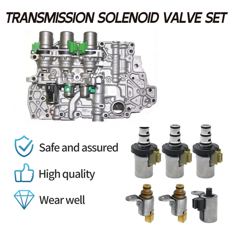 6Pcs Transmission Shift Solenoid Kit EPC PWM 4F27E Replacement for