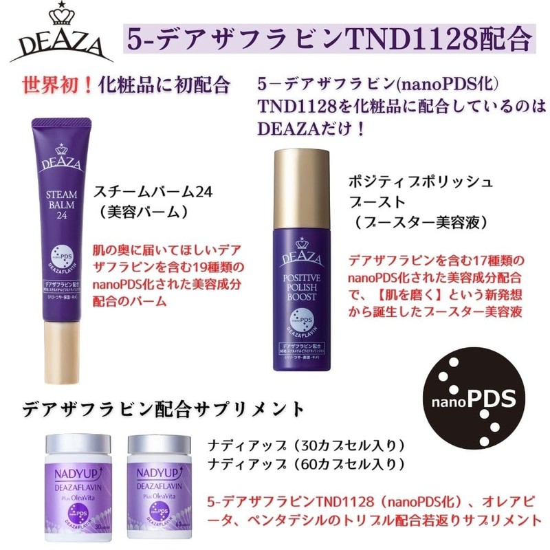 DEAZA TND1128 NanoPDS Steam Balm 24 Dazaflavin Formulated Cosmetics, Made