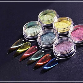 Sebyeongro Store Galaxy Nail Art Color Magnetic Powder 6 Types Magnet Glitter UWBC8D73