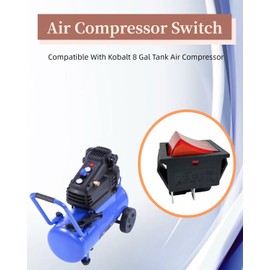 5607-0020-01 Air Compressor On-Off Switch Compatible with Kobalt 8 Gal Tank, 4-Pin 2-Position 15A/30A 250V 4-pin 2-Position with Light