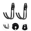 Tofficu 2pcs Wall-Mounted J Shape Double Hooks Heavy Duty Garage