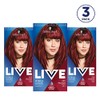 Schwarzkopf Live Intense Colour Red Hair Dye, 3-Pack Permanent Colour