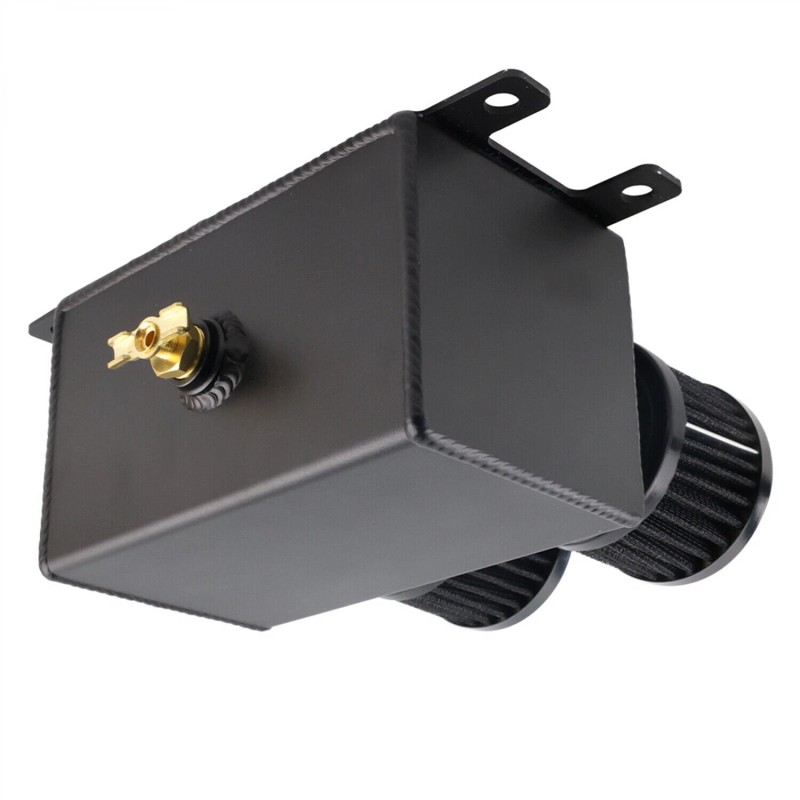 VEHITO 10AN 2 Port Dual Breather Filter Baffled Oil Catch