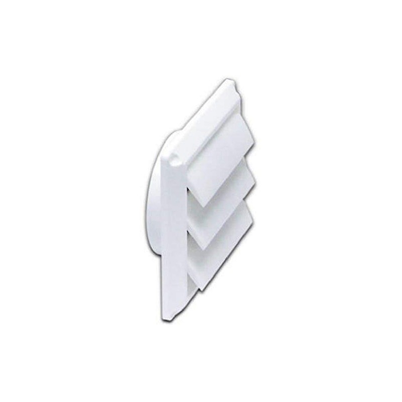 Lambro 2676W White Plastic Louvered Vent, 4-Inch