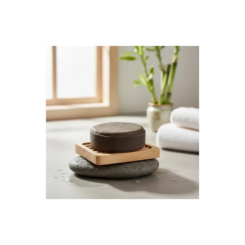 Shampoo Sólido Artesanal Matizante Oscuro 80 G Bam Boo