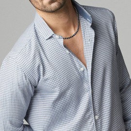 COAI Men's Women's Simple Matte Onyx Stone Beaded Strand Necklace