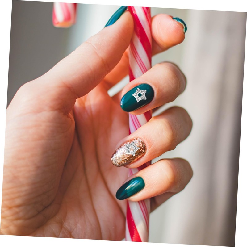 Outanaya 10pcs Star Shape Rhinestone Nail Charms Versatile Nail Decors