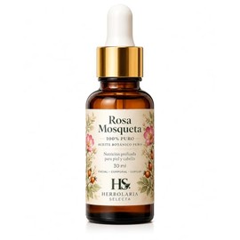 Aceite de Rosa Mosqueta 100 Puro 30 ml con Vitamina E  Prensado en Fro  Hidratante para Rostro, Cuerpo y Cabello  Herbolaria Selecta                  
