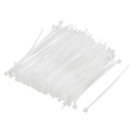 uxcell 4 Inch White Zip Ties, 500 Pcs Cable Ties Nylon Strip Zip Wire Cable Heavy Duty Tie Fastener Off for Outdoor Use Garden