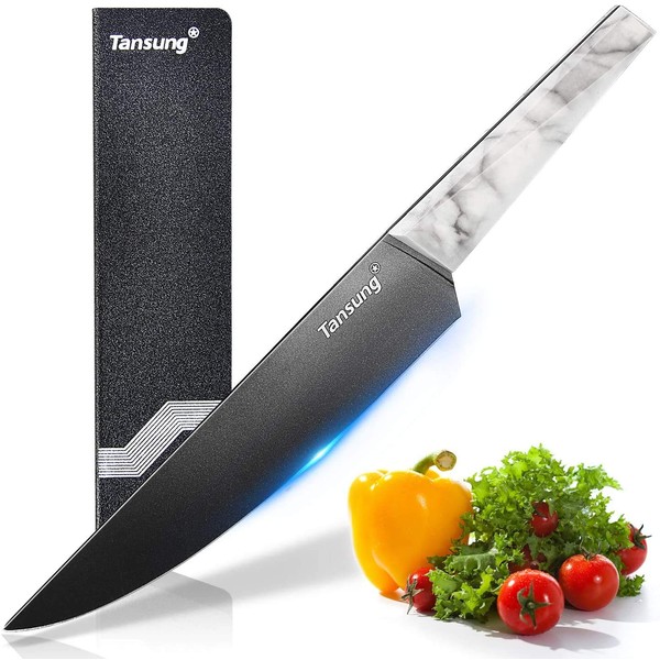 TANSUNG Kitchen Knife, Chef's Knife, 20 cm Blade with High Carbon Composite Steel, and Ergonomic Handle with Comfortable Handle, Well Balanced and Sharp