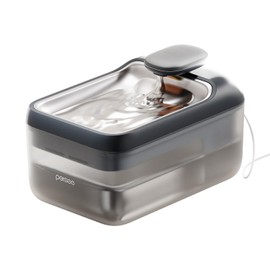 PETSEE Automatic Pet Water Fountain 4.5L Large Capacity Stainless Steel Drink Tray Cat Water Dispenser Ultra-Quiet Pump Multi-Filtration System for Cats, Dogs, Multiple Pets S7 Lite Grey