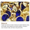QUARKZMAN Pack of 100 Gold Dark Blue Rhinestone Rivets, 8