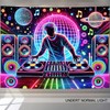 BlissYard Blacklight Tapestry DJing Black Light Hanging Backdrop DJ Music