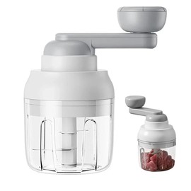 Ruayia Manual Onion Cutter, Vegetable Chopper with Stainless Steel Blades, Multi-Chopper with Lid, Vegetable Onion Chopper for Vegetables, Fruits, Onions, Nuts, Garlic - White