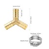 nutmanel Brass Y-piece hose connector, 12 mm, 3-way hose connector