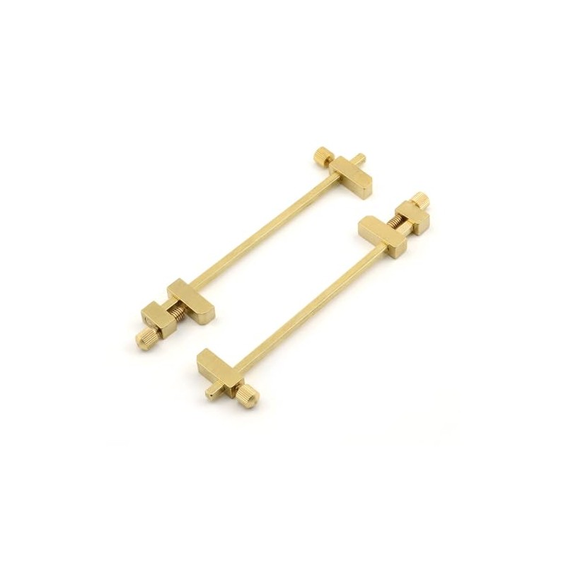Solid Brass Miniature Bar Clamps, 3-3/4 Inches Long (Set of