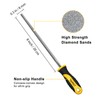 TARIST Diamond File Set, 3-Piece, 8-inch, Includes Flat/Half-Round/Round. For Sharpening