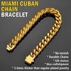 Cuban Link Bracelet for Mens Gold Plated Stainless Steel Bracelets