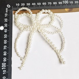 DisepArt Shoe Charms for Sneakers, Pearls Bowknot Shoe Decoration Charms 4 Pcs, Elegant Shoelace Charm DIY Gift Shoe Buckle Accessories