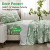 Gogreen 100% Cotton Sheet Set California King Size, Green Floral,