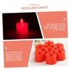 Velas LED Rojas sin Llama, 20 Piezas de Plástico