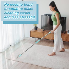 GLIDESMOOTH Pet Hair Removal Tool, Dog Hair Remover with Wide Copper Blade, Carpet Rake, Carpet Scraper Remover Tool for Deep Cleaning, Blue