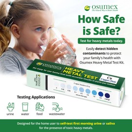 Osumex Heavy Metal Test Kit Copper Sensitive Kit 1 Pack - Water Testing Kits for Drinking Water, Well Water Testing Kit, Home Water Test Kit, Heavy Metals Test Kit for Urine, Food, & Other Materials