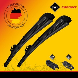 SWF Connect Wipers - K10 - Kit Made in Germany Flat Bar Wipers for Optimal Wiping Performance 550 mm/550 mm - Front - Set of 2