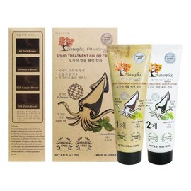 Naturplex Squid Ink Hair Color Cream Cover Grey Hair Ammonia Free Paraben Free Soothes Scalp Made in Korea