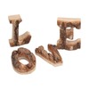 4Pcs Letters Wooden Blocks LOVE Shape Retro Free Standing Decorative