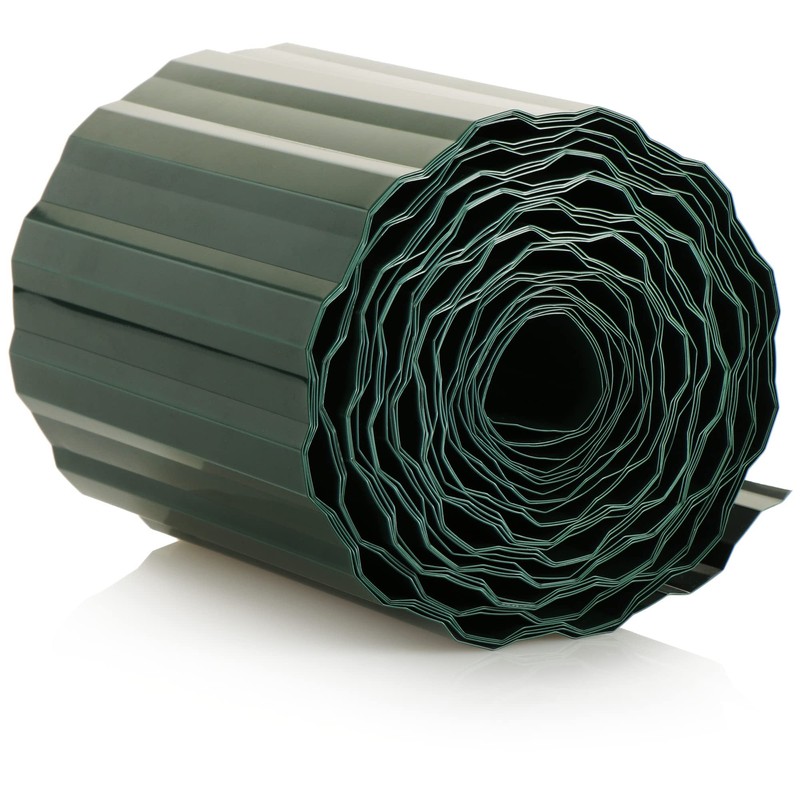 com-four® lawn edging made of plastic - flower bed edging