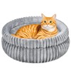 Dual-Layer Donut Cat Bed - Fluffy Round Bed for Small