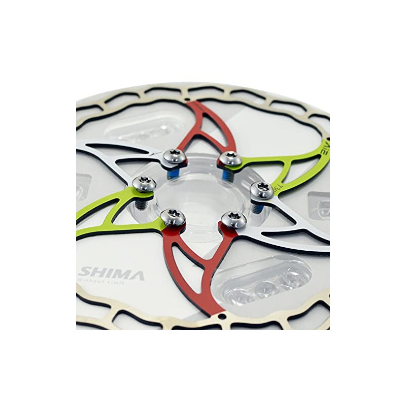 ASHIMA-LTD Ai2 ARO-09 Lightest Disc Brake Rotor 160mm 73g,2PCs, Multi-Color: