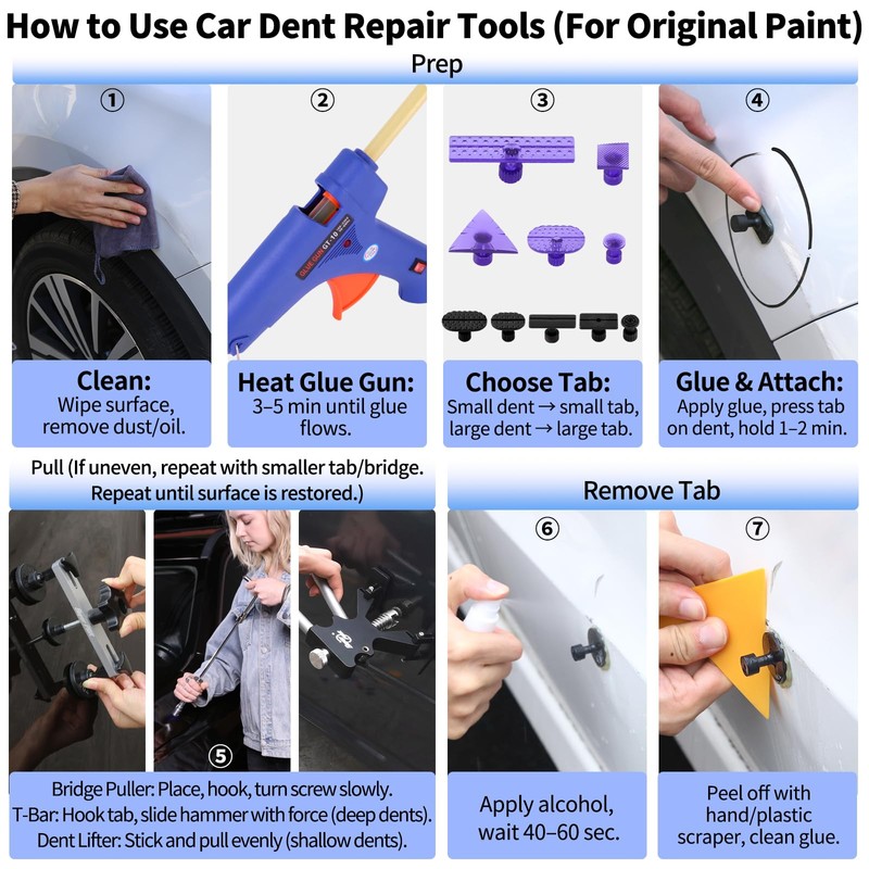 Super PDR Car Dent Repair Kit – Paintless Dent Puller