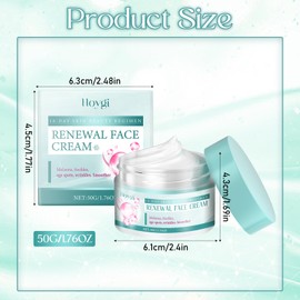 Renewal Face Cream, Renewal Gesichtscreme Anti-Falten, Aufhellende Facial Cream für alle Hauttypen, Spendet tiefenwirksam Feuchtigkeit und pflegt die Haut