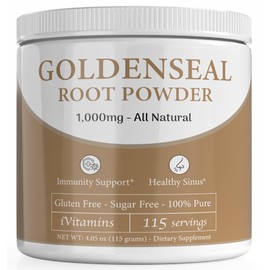Golden Seal Powder - Golden Seal Powder for Sinus - Goldenseal - Echinacea Goldenseal - Goldenseal Root - Golden Seal - Goldenseal Root Powder Organic - 1,000mg per Serving - 115 Servings