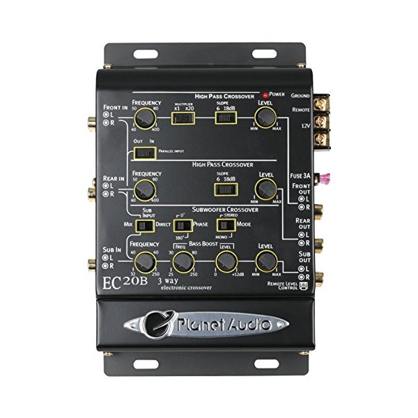 Planet Audio EC20B 3-Way Electronic Crossover with Remote Subwoofer Control