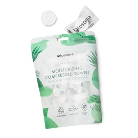 Unscented Moisturizing Compressed Towel, Disposable Mini Tablets Cotton Coin Tissue, Water Activated Rejuvenating Towels for Travel, Camping, Gym, Home Fragrance-Free Portable Hand Wipe (Pack of 100)