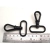 Wuuycoky Black 1.5" Inner Diameter D Ring Round Head Hook
