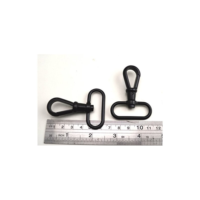 Wuuycoky Black 1.5" Inner Diameter D Ring Round Head Hook