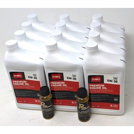 Toro 38910 (Case of 12) SAE 5W-30 Premium Engine Oil Quarts and Fuel Treatment