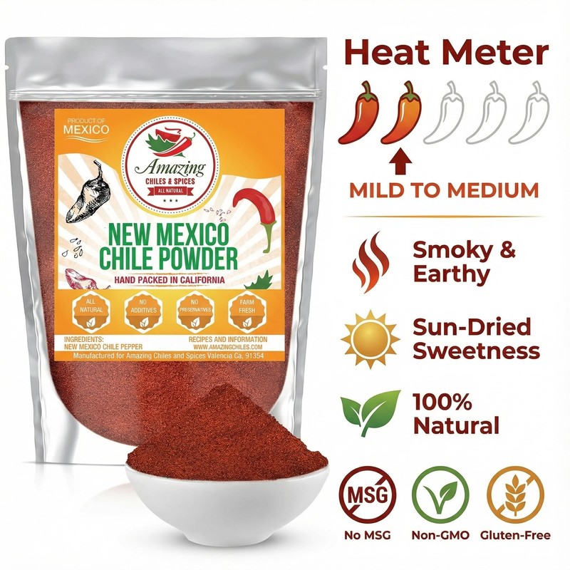 New Mexico Chili Powder (4oz) – Natural and Premium. Great