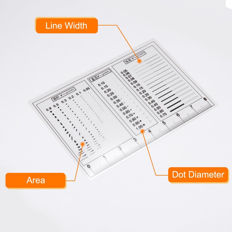 sourcing map 3pcs High Precision SEC Size Estimation Chart 83mm
