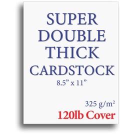 120lb Cover Thick Cardstock Paper - Plain Heavy Bright White Stock - 8.5" x 11" - Inkjet/Laser Printer Compatible (50 Sheets)