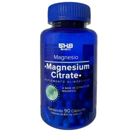 5H8 Nutrition Citrato de Magnesio | 90 Cápsulas | 2200 mg por porción | 30 porciones | Excelente absorción | Suplemento Alimenticio